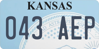 KS license plate 043AEP