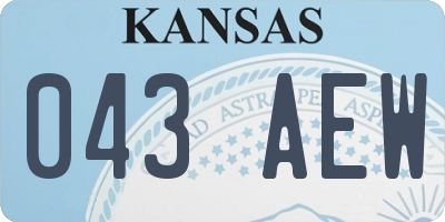 KS license plate 043AEW