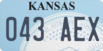KS license plate 043AEX
