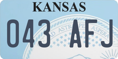 KS license plate 043AFJ
