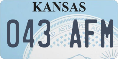 KS license plate 043AFM
