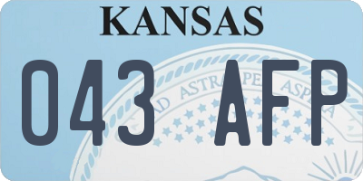 KS license plate 043AFP