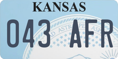 KS license plate 043AFR