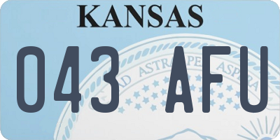 KS license plate 043AFU
