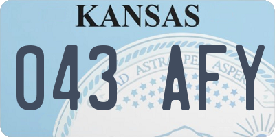 KS license plate 043AFY