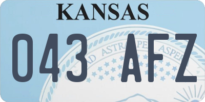 KS license plate 043AFZ