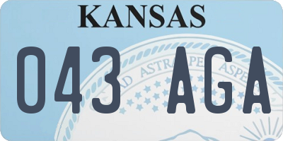 KS license plate 043AGA