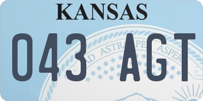 KS license plate 043AGT