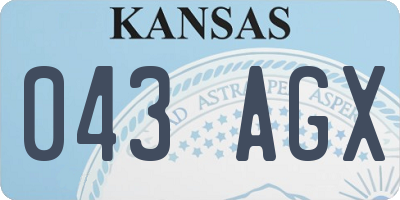 KS license plate 043AGX
