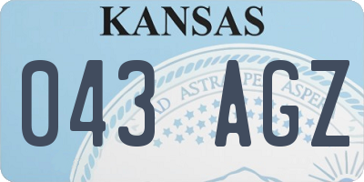 KS license plate 043AGZ