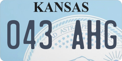 KS license plate 043AHG