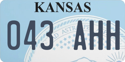 KS license plate 043AHH