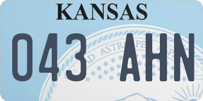 KS license plate 043AHN