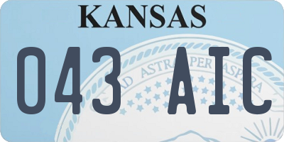 KS license plate 043AIC