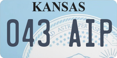 KS license plate 043AIP
