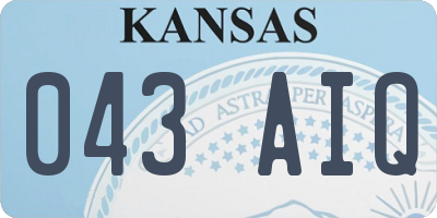 KS license plate 043AIQ