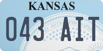 KS license plate 043AIT