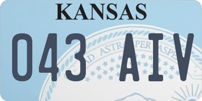 KS license plate 043AIV