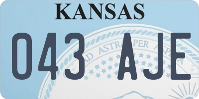 KS license plate 043AJE