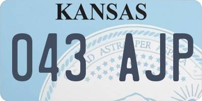 KS license plate 043AJP