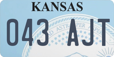 KS license plate 043AJT