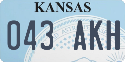 KS license plate 043AKH