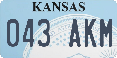 KS license plate 043AKM