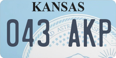 KS license plate 043AKP