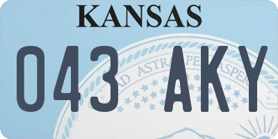 KS license plate 043AKY