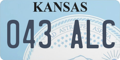 KS license plate 043ALC
