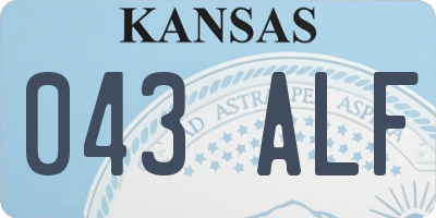KS license plate 043ALF