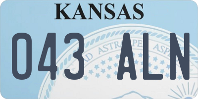 KS license plate 043ALN