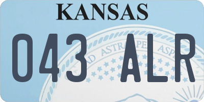 KS license plate 043ALR
