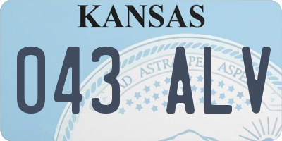 KS license plate 043ALV