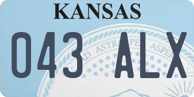 KS license plate 043ALX