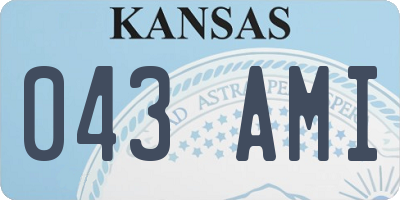 KS license plate 043AMI