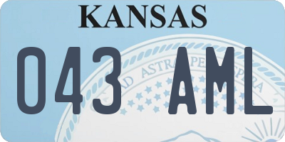 KS license plate 043AML