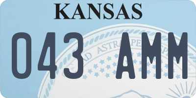 KS license plate 043AMM