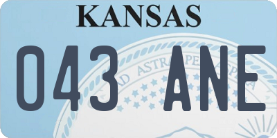 KS license plate 043ANE
