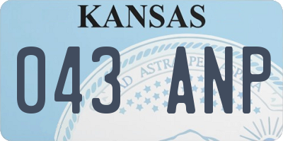 KS license plate 043ANP