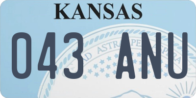 KS license plate 043ANU