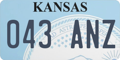 KS license plate 043ANZ