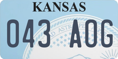 KS license plate 043AOG