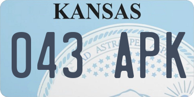 KS license plate 043APK
