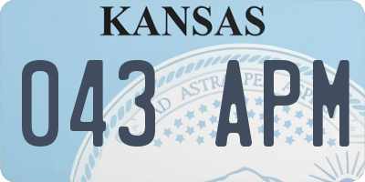 KS license plate 043APM