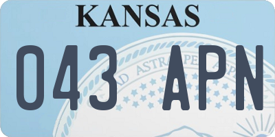 KS license plate 043APN