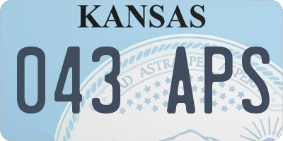 KS license plate 043APS