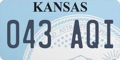 KS license plate 043AQI