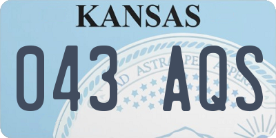 KS license plate 043AQS