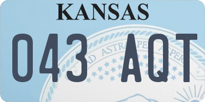 KS license plate 043AQT